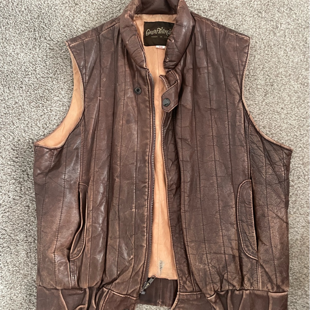 Vintage leather vest